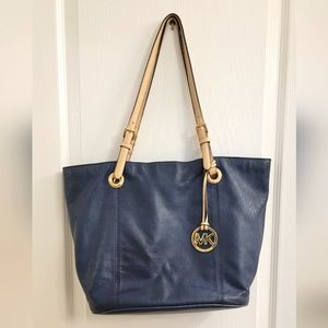 Women's Michael Kors Blue Tote Bag Purse.